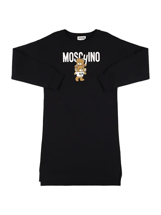 Moschino   Printed cotton sweat dress 