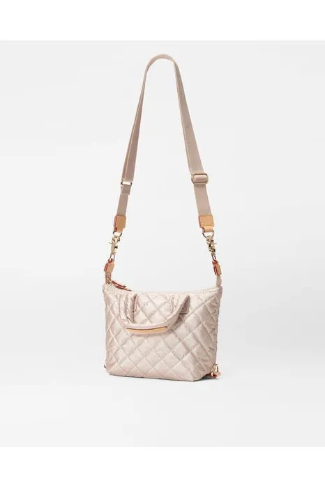 MZ Wallace Micro Sutton Quilted Bag 1109X1760  | Pale Rose Gold Metallic