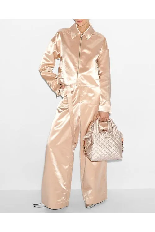 MZ Wallace Sutton Deluxe Small Quilted Bag 1286X1760 | Pale Rose Gold Metallic