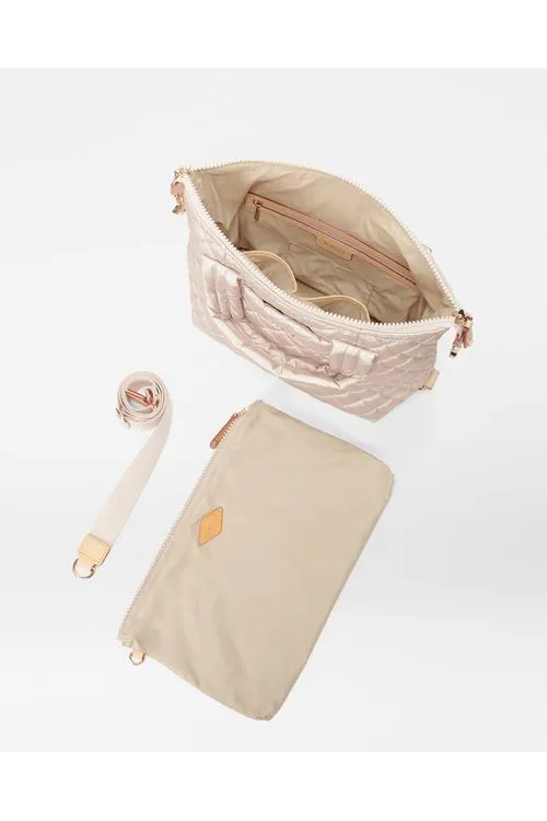 MZ Wallace Sutton Deluxe Small Quilted Bag 1286X1760 | Pale Rose Gold Metallic