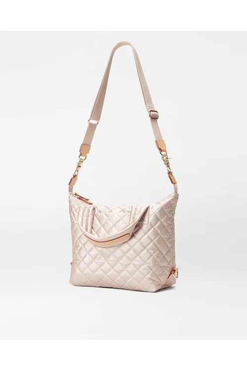 MZ Wallace Sutton Deluxe Small Quilted Bag 1286X1760 | Pale Rose Gold Metallic