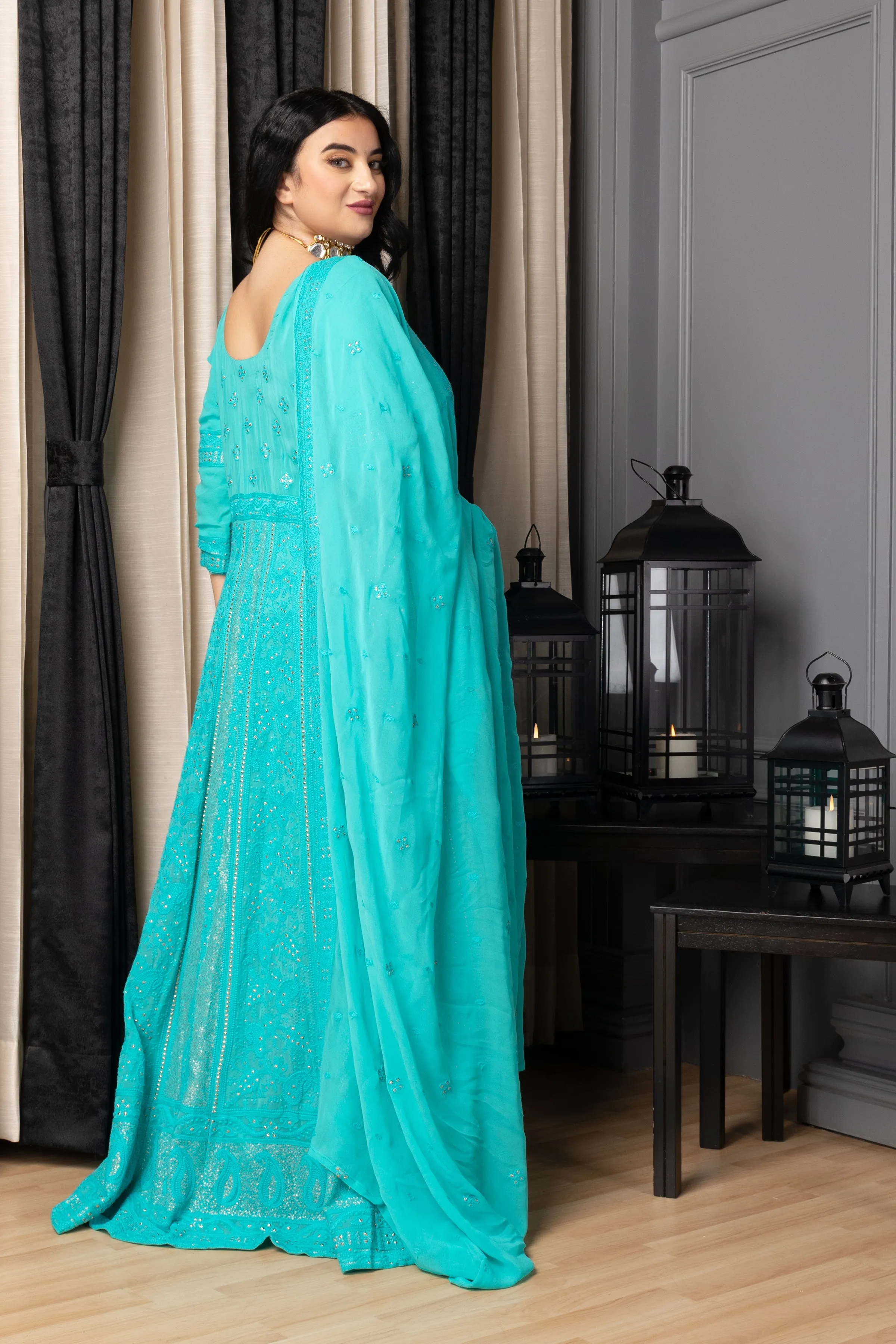 Neela Sheher Lucknowi Dress