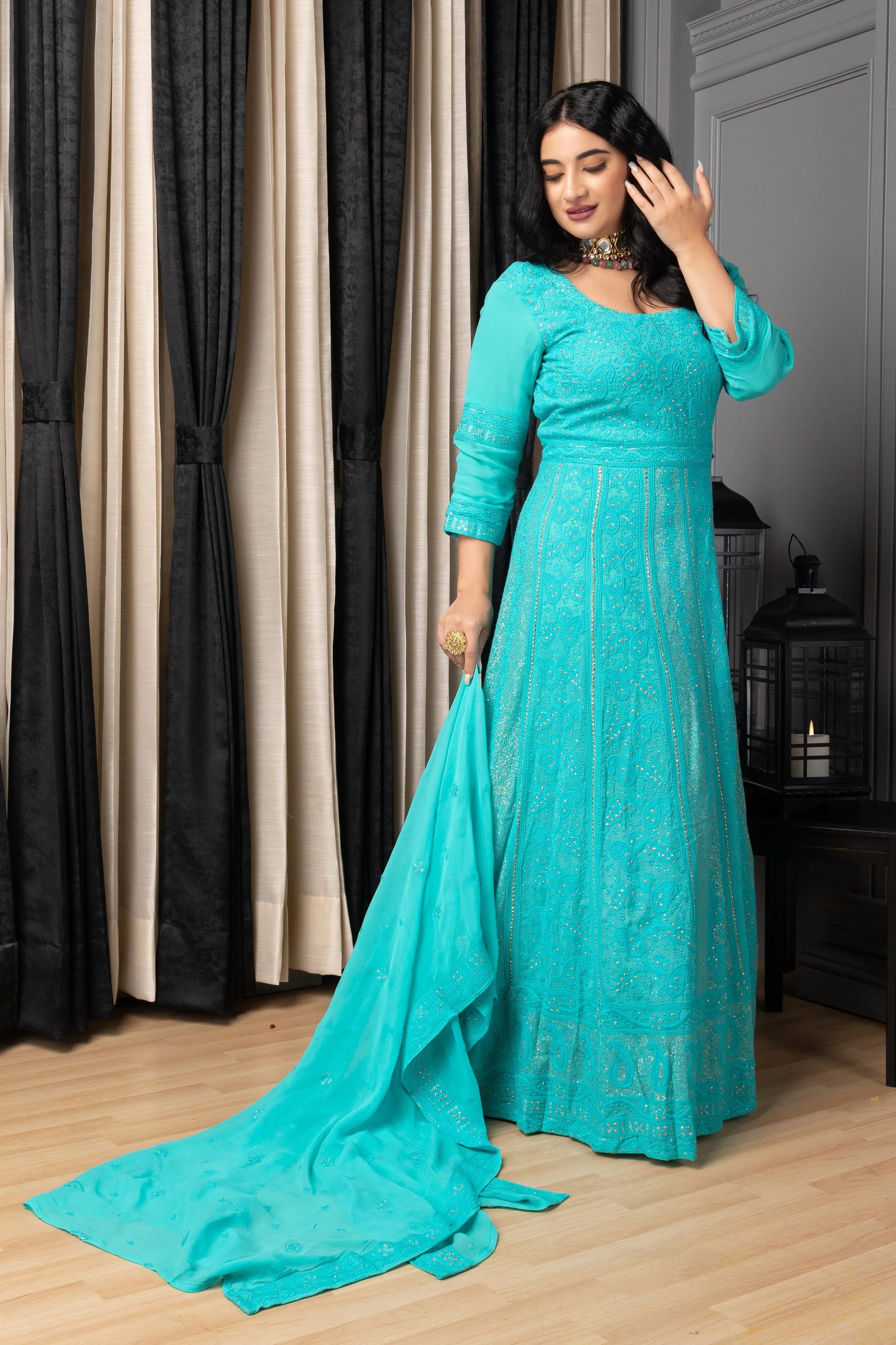 Neela Sheher Lucknowi Dress