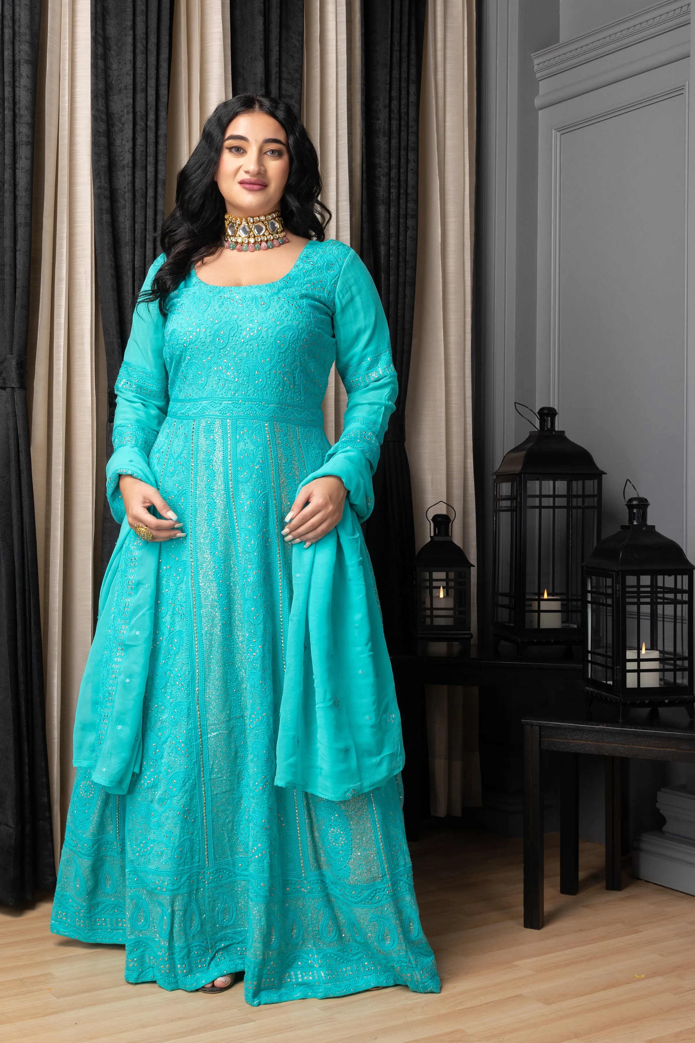 Neela Sheher Lucknowi Dress
