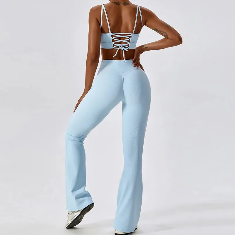 New Naked Feeling Flared Pants Yoga Suit