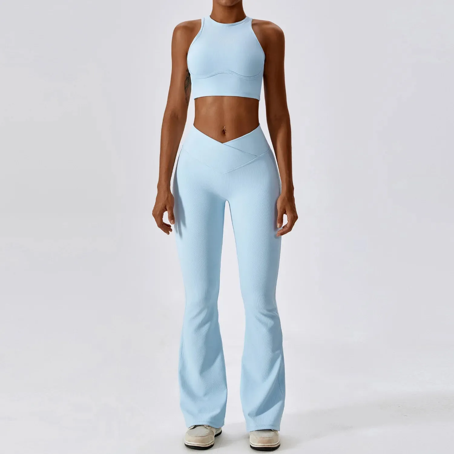 New Naked Feeling Flared Pants Yoga Suit