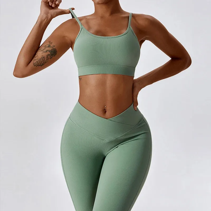 New Naked Feeling Flared Pants Yoga Suit