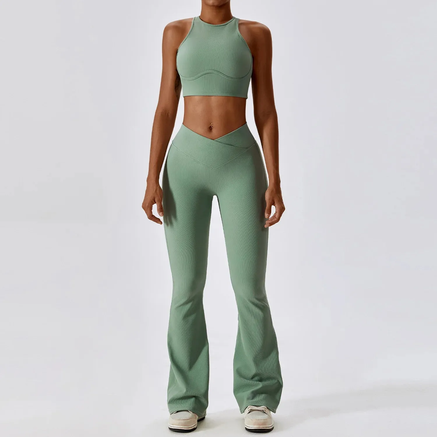New Naked Feeling Flared Pants Yoga Suit