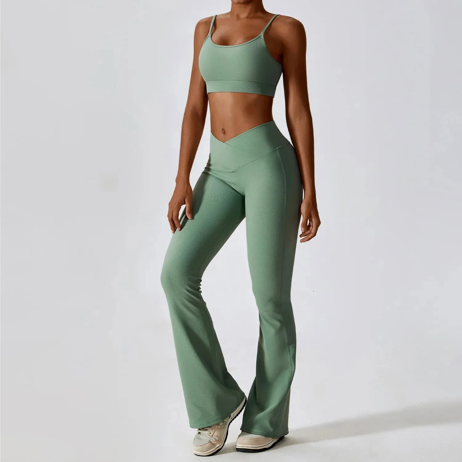 New Naked Feeling Flared Pants Yoga Suit