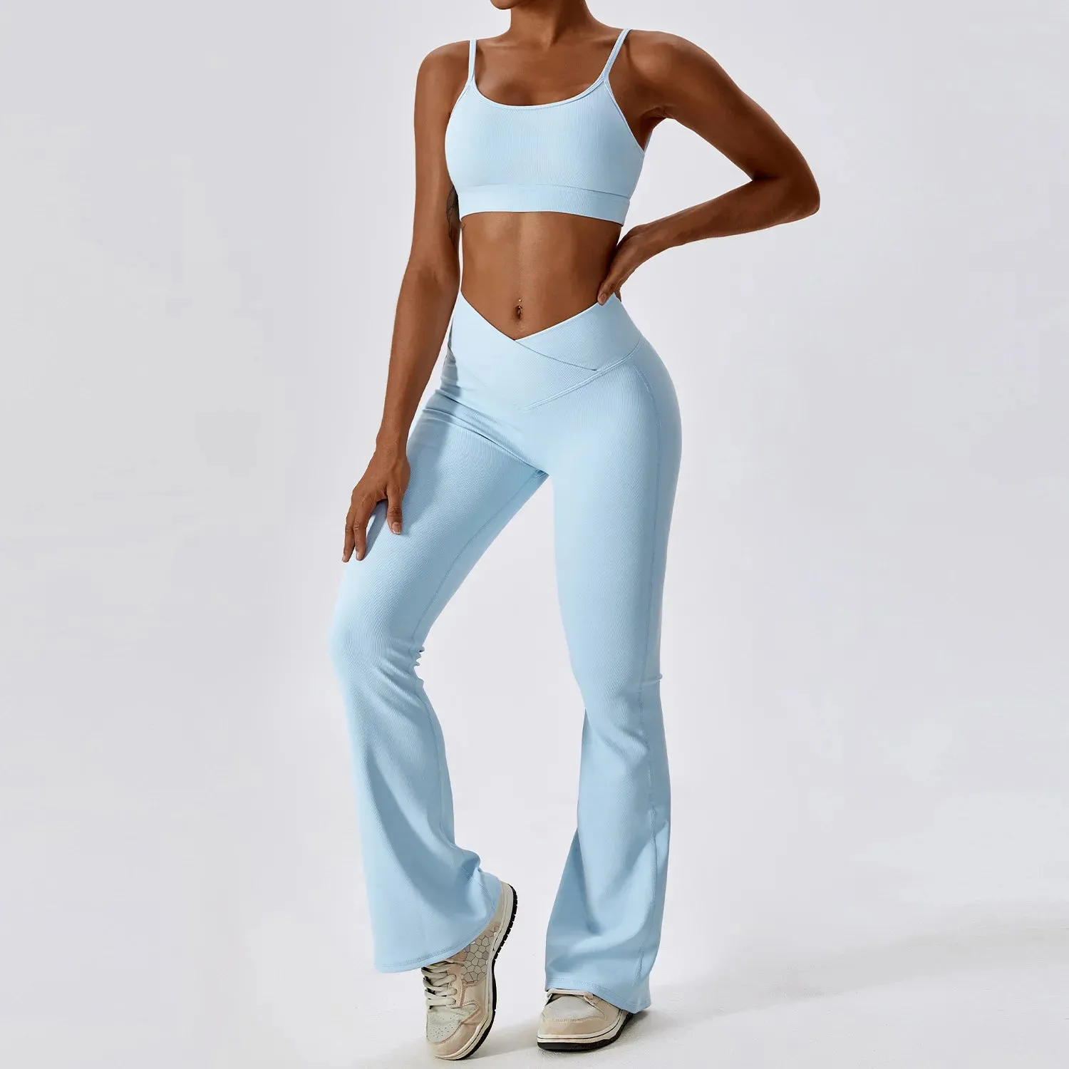 New Naked Feeling Flared Pants Yoga Suit