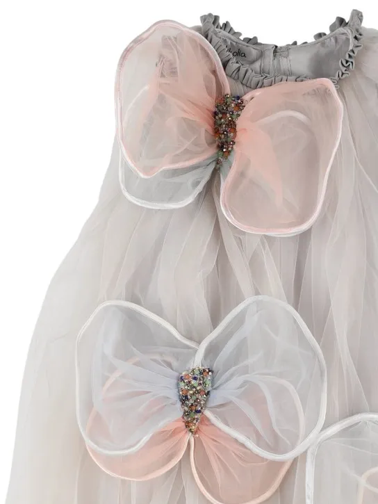 Nikolia   Tulle dress w/ butterfly appliqués 