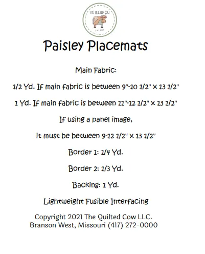 Paisley Placemat