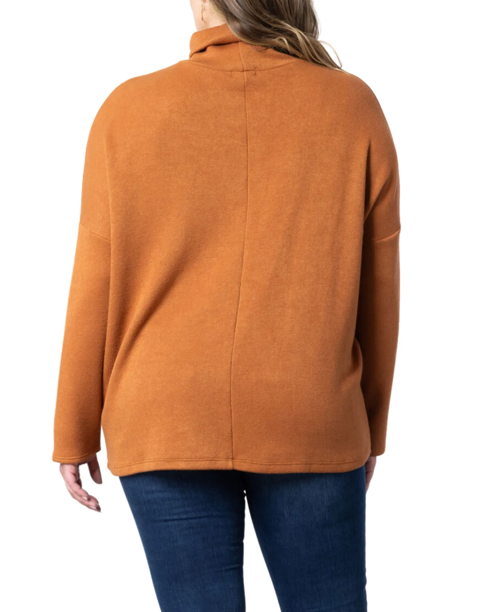 Paris Turtleneck Tunic Sweater | CAMEL