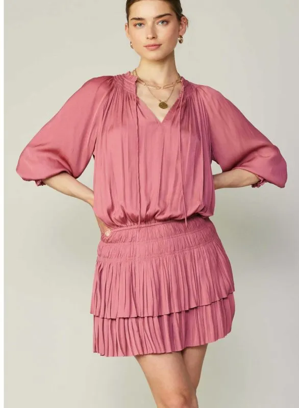 Pleated Mini Dress