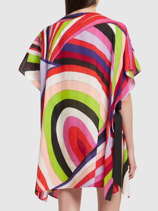 Pucci   Iride printed voile mini kaftan dress 