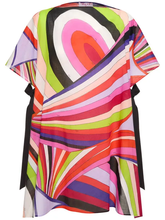 Pucci   Iride printed voile mini kaftan dress 