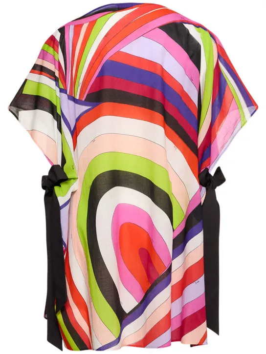 Pucci   Iride printed voile mini kaftan dress 