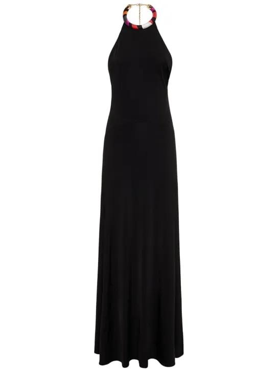 Pucci   Long jersey halter long dress 