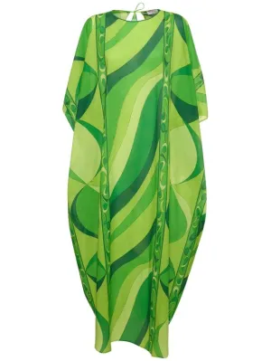 Pucci   Pesci cotton voile long kaftan dress 