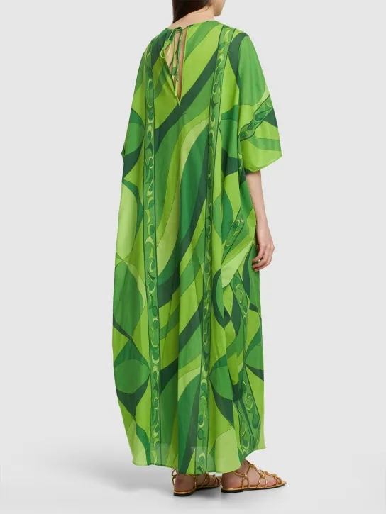 Pucci   Pesci cotton voile long kaftan dress 