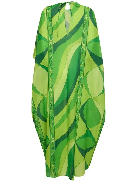 Pucci   Pesci cotton voile long kaftan dress 
