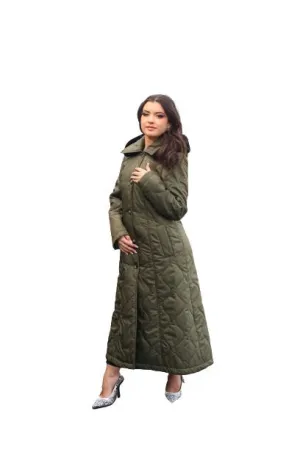 Quilted Single Breasted Hooded
