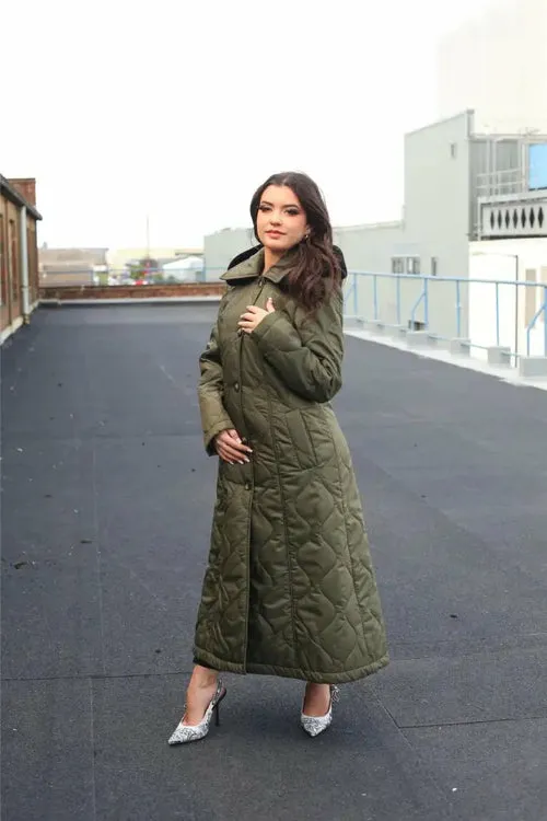 Quilted Single Breasted Hooded