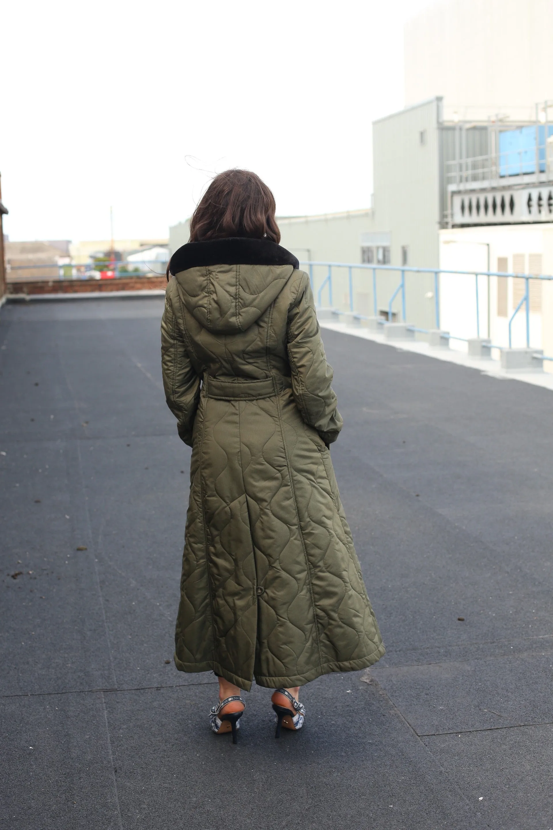Quilted Single Breasted Hooded