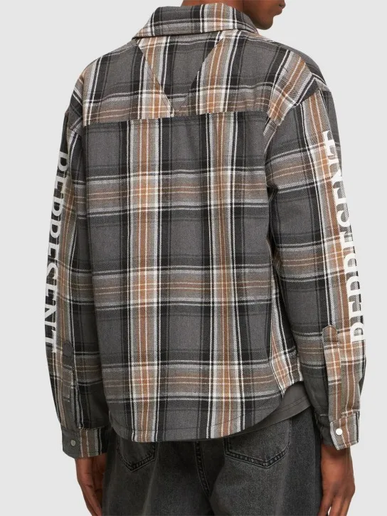 Represent   Checked quilted flannel shirt 