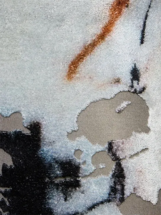 Roberto Cavalli   Marmo printed chenille dress 