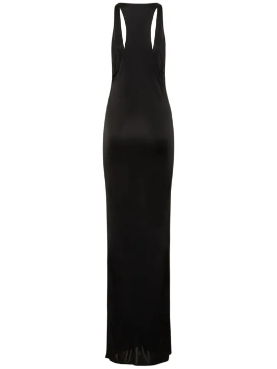 Saint Laurent   Viscose scoop neck dress 