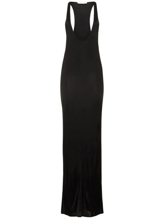 Saint Laurent   Viscose scoop neck dress 