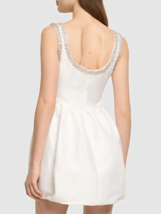 Self-portrait   Embellished taffeta mini dress 