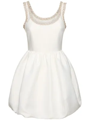 Self-portrait   Embellished taffeta mini dress 