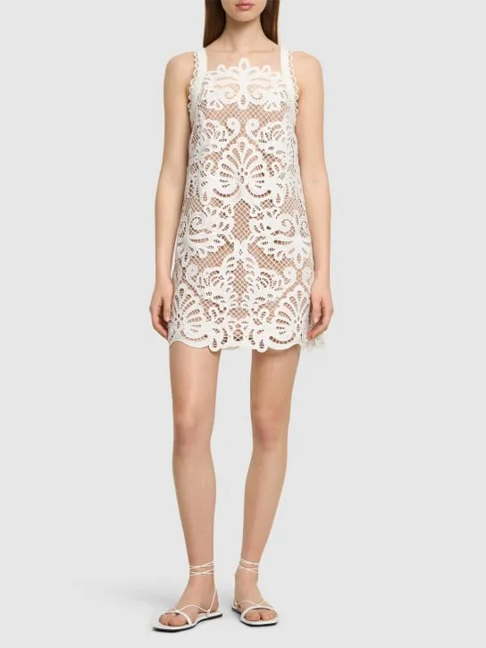 Self-portrait   Guipure lace mini dress 