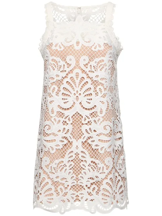 Self-portrait   Guipure lace mini dress 