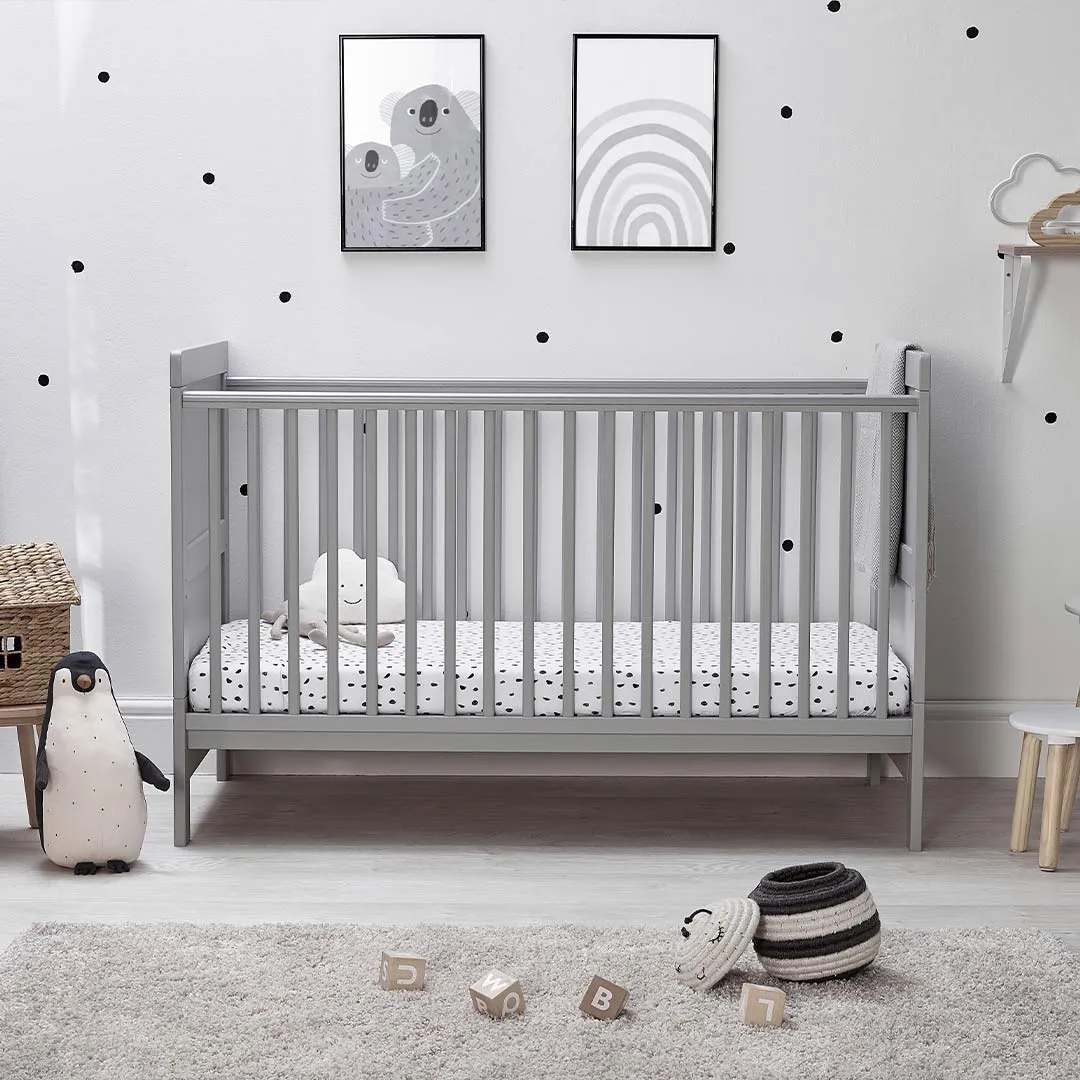 Silver Cross Devon Cot Bed - Grey