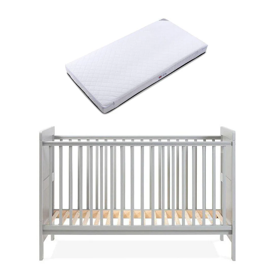 Silver Cross Devon Cot Bed - Grey