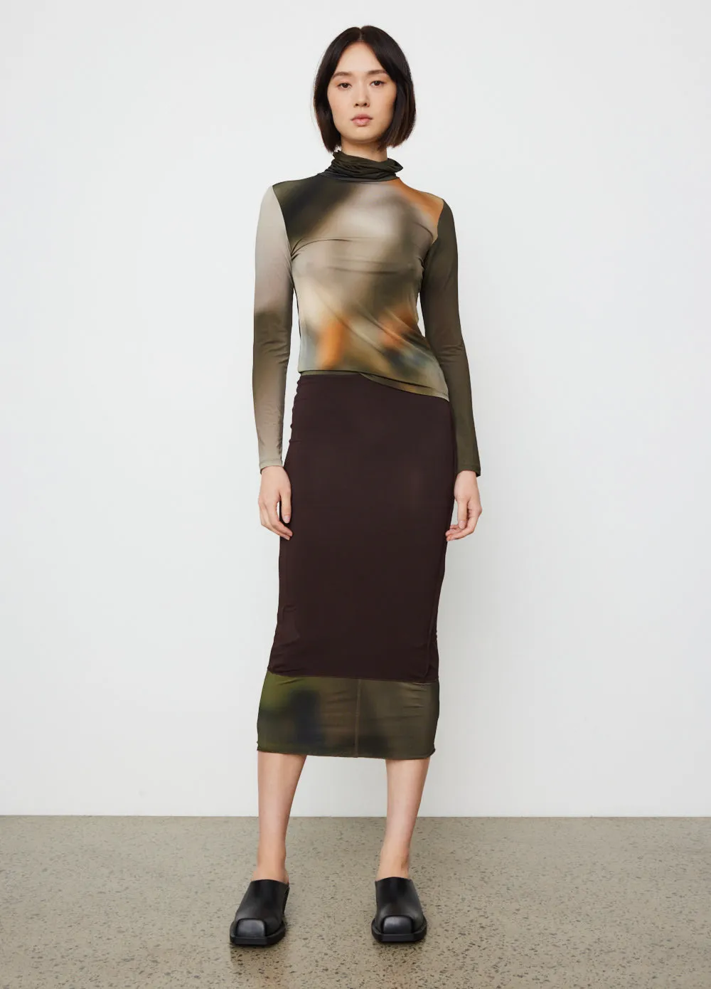 Skirt Turtleneck Top