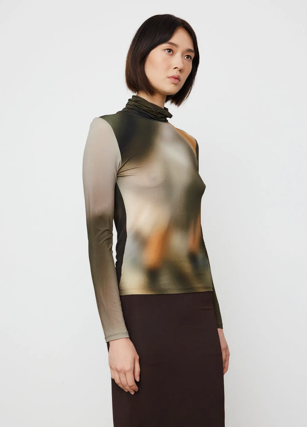 Skirt Turtleneck Top