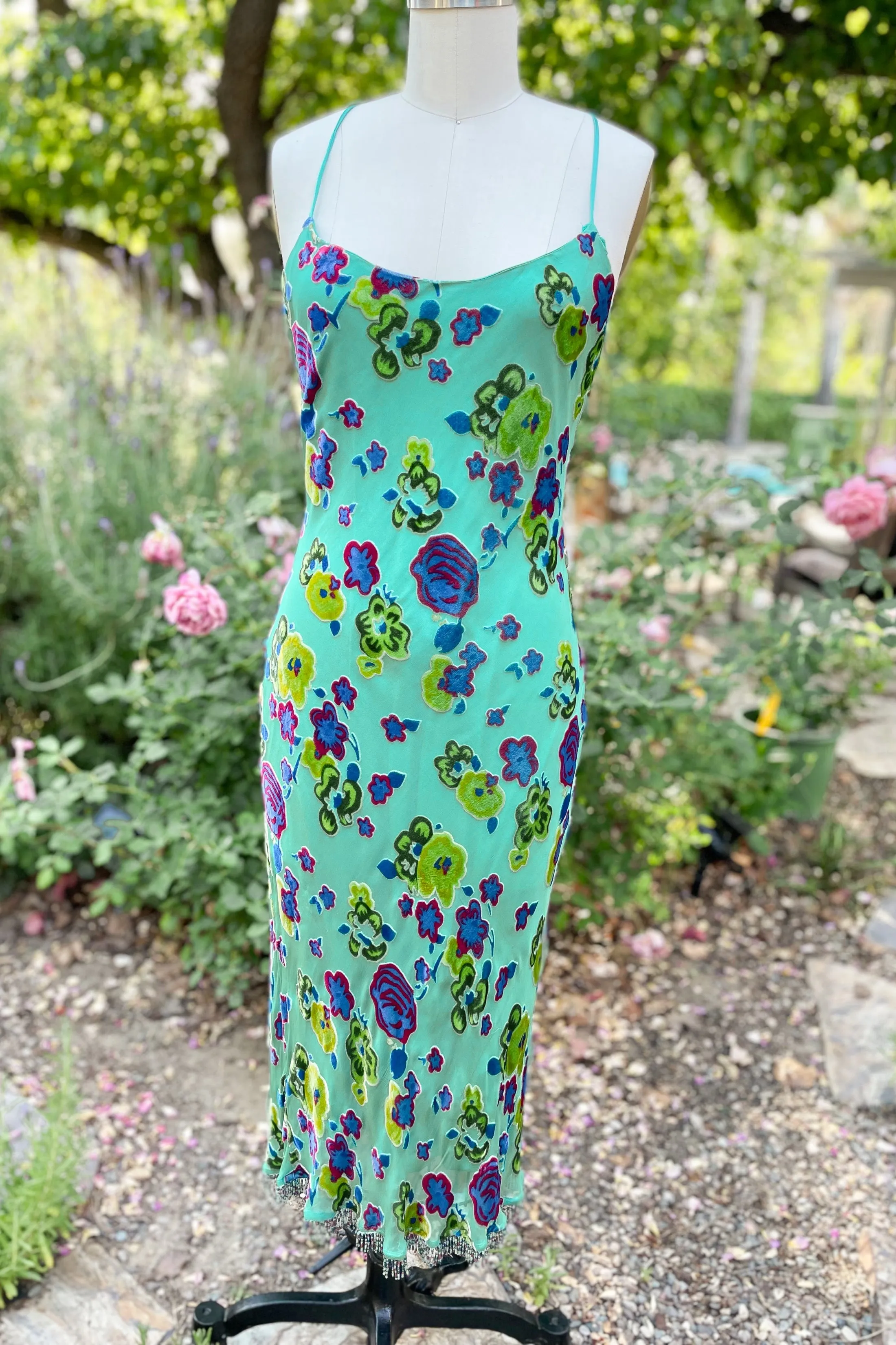 SOLD Betsey Johnson 90s Y2K Burnout Velvet Sexy Dress, Fitted Floral Party Dress M