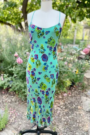 SOLD Betsey Johnson 90s Y2K Burnout Velvet Sexy Dress, Fitted Floral Party Dress M