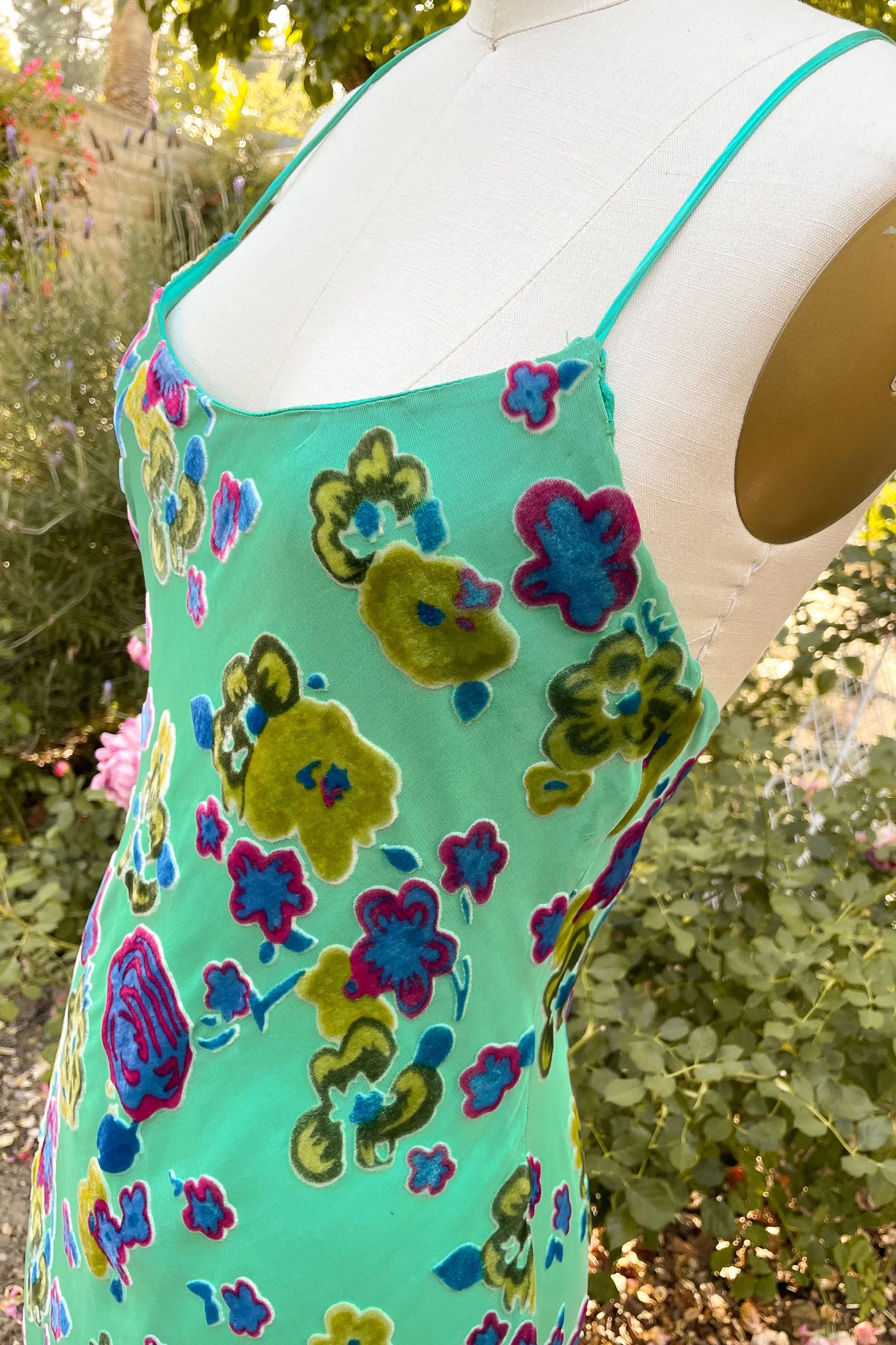 SOLD Betsey Johnson 90s Y2K Burnout Velvet Sexy Dress, Fitted Floral Party Dress M