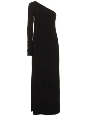 Sportmax   Cartone one-sleeve jersey long dress 