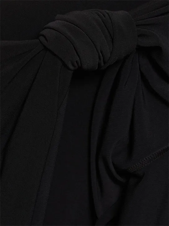 Sportmax   Cartone one-sleeve jersey long dress 