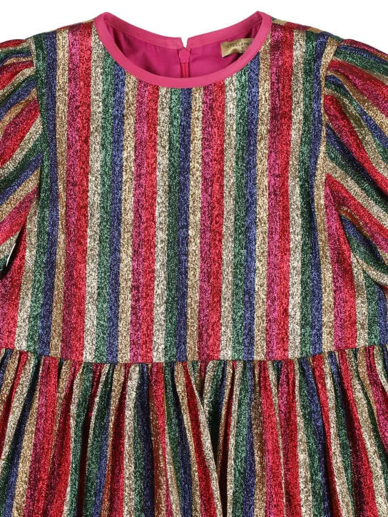 Stella McCartney Kids   Striped lurex dress 