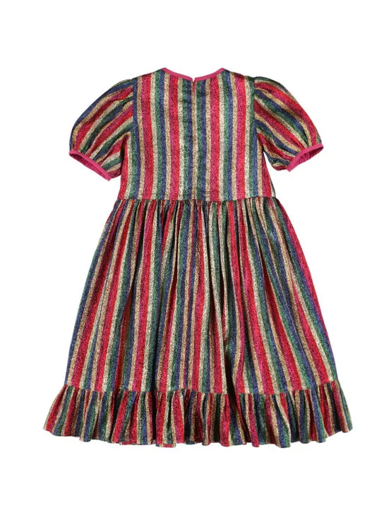 Stella McCartney Kids   Striped lurex dress 