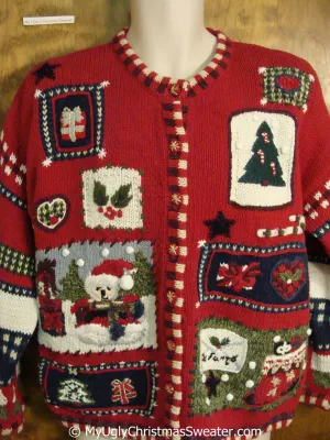 Tacky 80s 2sided Red Fun Christmas Sweater