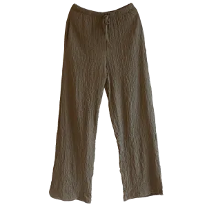 Textured Wide Leg Pants