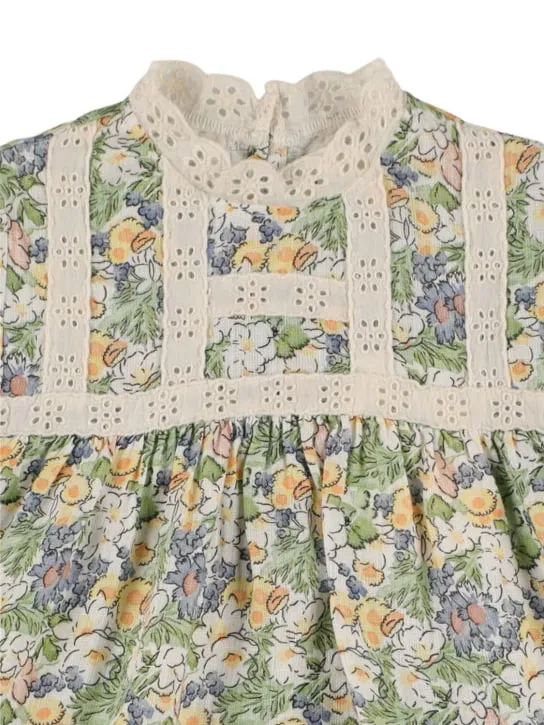 The New Society   Printed linen dress 